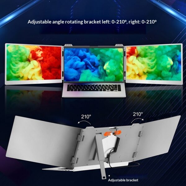 Dual screen portable monitor for laptops